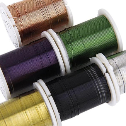 Crofta 10 Rolls Mixed Color Copper Wire Beading Thread String Cord 0.3mm DIY Jewellery Making