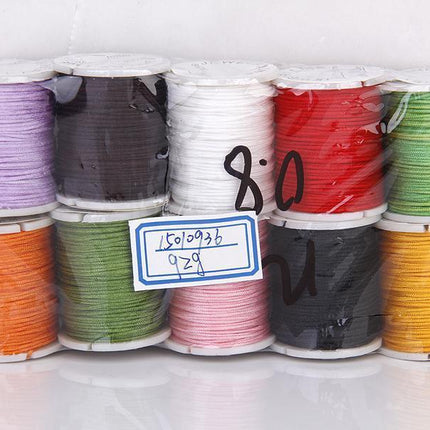 Crofta 10 Rolls Mixed Color Nylon Cord Beading Thread String 0.8mm DIY Jewellery Making