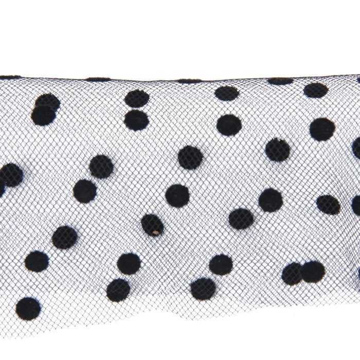 Crofta Women's Sexy Black Polka Dots Lace Eye Mask Costume Party Fancy Eye Face Mask