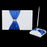 Crofta White Royal Blue Wedding Book,Pen,Ring Pillow,Flower Basket