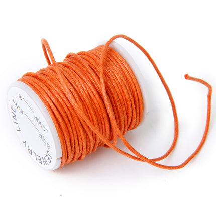 Crofta 10 Rolls Mixed Color Waxed Cotton Cord String Beading Thread 1mm