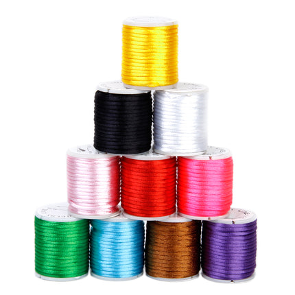 Crofta 10 Rolls Mixed Color Nylon Cord Beading Thread String 2mm DIY Jewellery Making