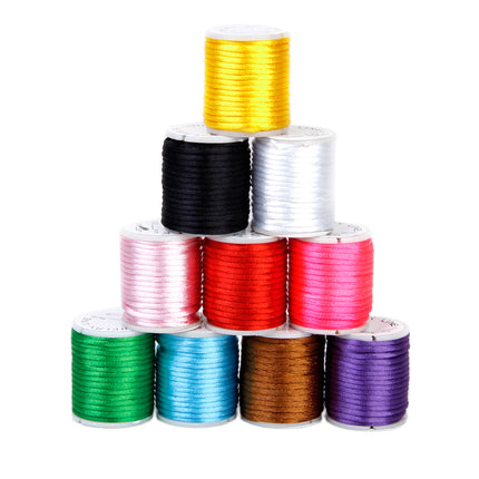 Crofta 10 Rolls Mixed Color Nylon Cord Beading Thread String 2mm DIY Jewellery Making