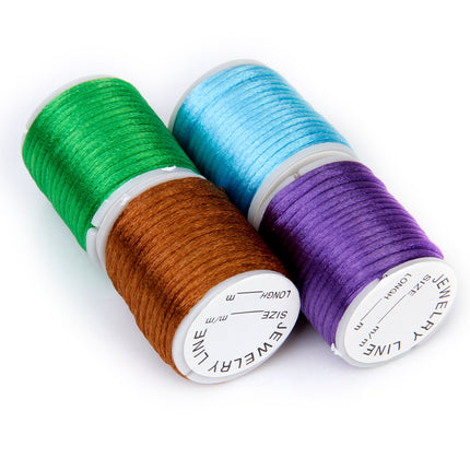 Crofta 10 Rolls Mixed Color Nylon Cord Beading Thread String 2mm DIY Jewellery Making