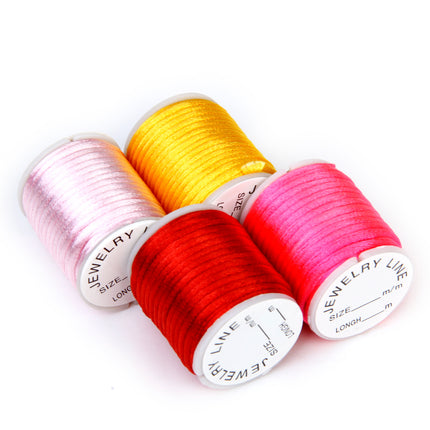 Crofta 10 Rolls Mixed Color Nylon Cord Beading Thread String 2mm DIY Jewellery Making