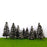 Crofta 16pcs Green Black 2.36 Inch - 4.72 Inch Scenery Landscape Model Trees