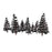 Crofta 16pcs Green Black 2.36 Inch - 4.72 Inch Scenery Landscape Model Trees