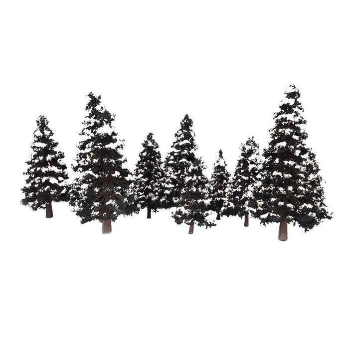 Crofta 16pcs Green Black 2.36 Inch - 4.72 Inch Scenery Landscape Model Trees