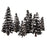 Crofta 16pcs Green Black 2.36 Inch - 4.72 Inch Scenery Landscape Model Trees