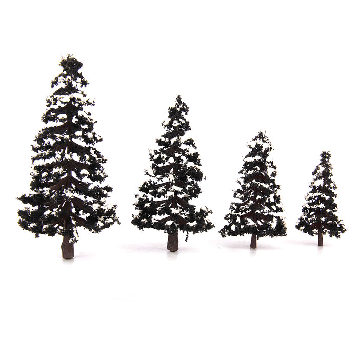 Crofta 16pcs Green Black 2.36 Inch - 4.72 Inch Scenery Landscape Model Trees