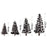 Crofta 16pcs Green Black 2.36 Inch - 4.72 Inch Scenery Landscape Model Trees