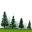 Crofta 16pcs 2.36 Inch - 4.72 Inch Scenery Landscape Model Trees - Dark Green