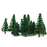 Crofta 16pcs 2.36 Inch - 4.72 Inch Scenery Landscape Model Trees - Dark Green