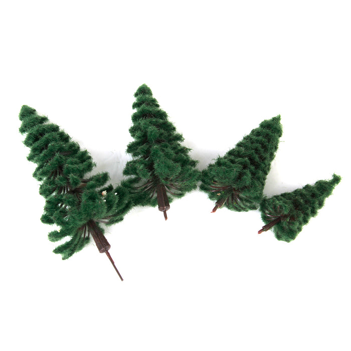 Crofta 16pcs 2.36 Inch - 4.72 Inch Scenery Landscape Model Trees - Dark Green