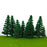 Crofta 16pcs 2.36 Inch - 4.72 Inch Scenery Landscape Model Trees - Dark Green