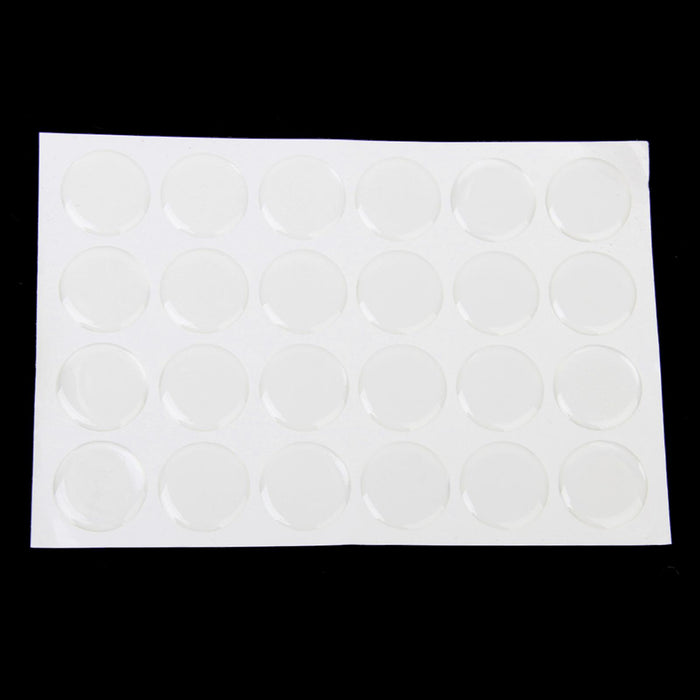 Crofta 100pcs  1" Crystal Clear PVC Adhesive Circles Bottle Cap Stickers