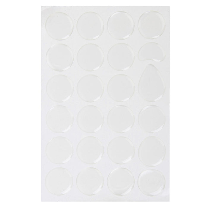 Crofta 100pcs  1" Crystal Clear PVC Adhesive Circles Bottle Cap Stickers