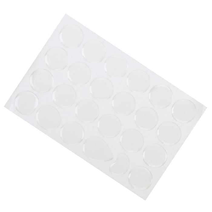 Crofta 100pcs  1" Crystal Clear PVC Adhesive Circles Bottle Cap Stickers