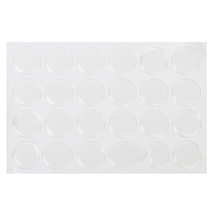 Crofta 100pcs  1" Crystal Clear PVC Adhesive Circles Bottle Cap Stickers