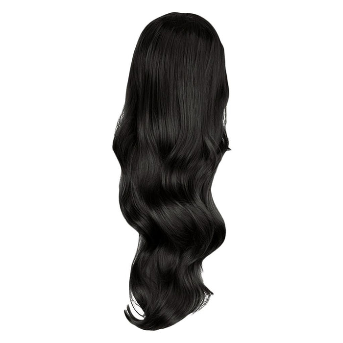 Crofta Women's Full Wigs Long Wavy Wig - Black