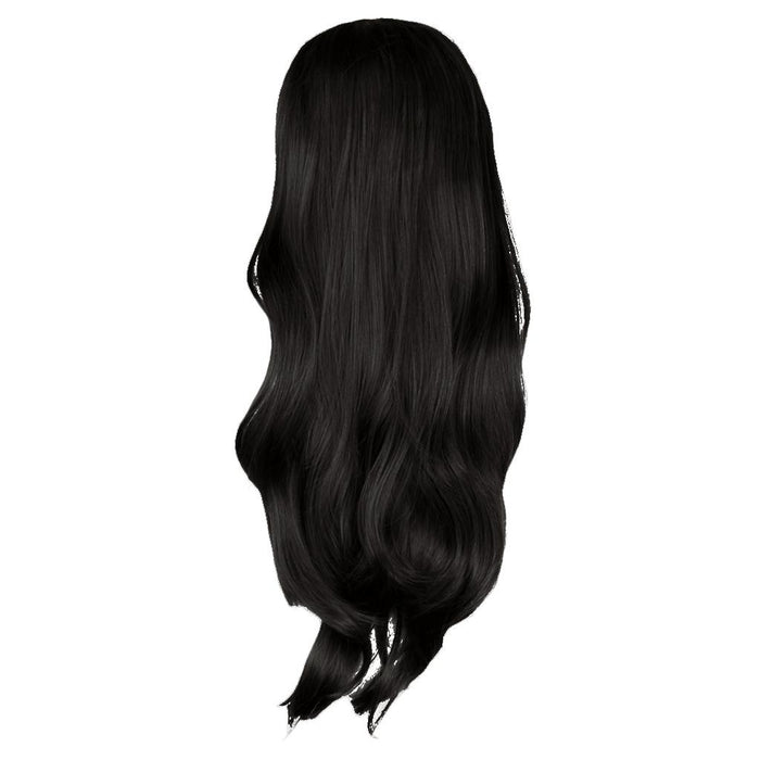 Crofta Women's Full Wigs Long Wavy Wig - Black