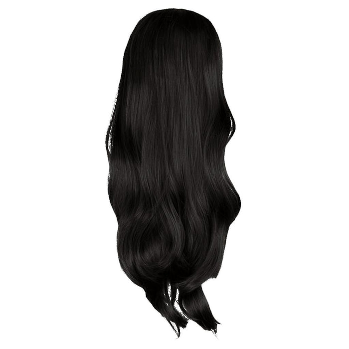 Crofta Women's Full Wigs Long Wavy Wig - Black