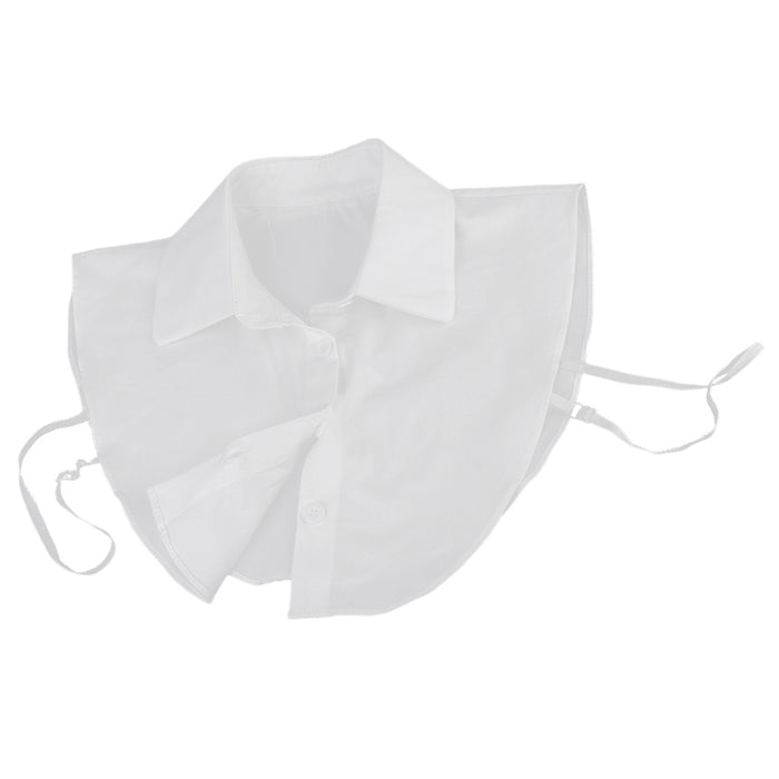 Crofta Women's Fake Half Shirt Blouse Detachable Collar White