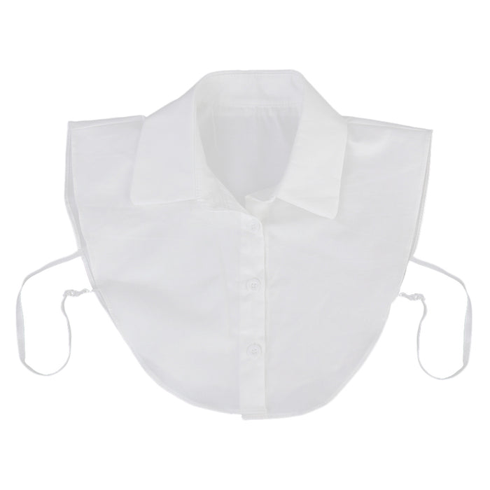 Crofta Women's Fake Half Shirt Blouse Detachable Collar White