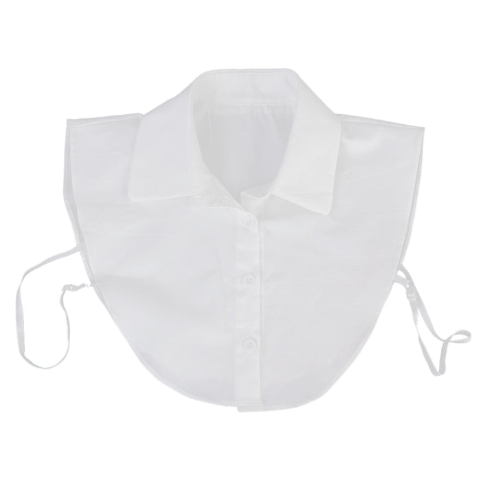 Crofta Women's Fake Half Shirt Blouse Detachable Collar White