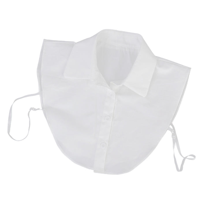 Crofta Women's Fake Half Shirt Blouse Detachable Collar White