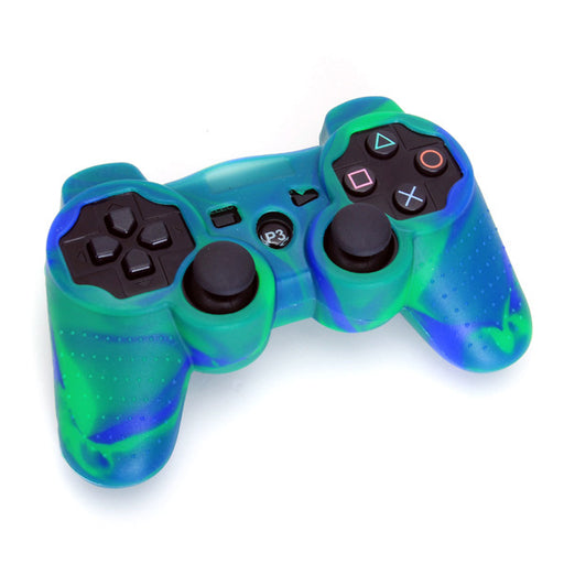 Crofta Silicone Protective Skin Case Cover for Sony PS2 PS3 Controller - Blue-Green