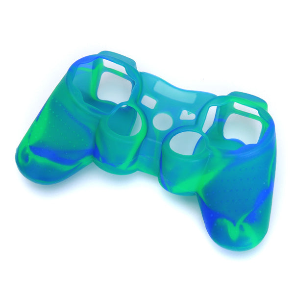 Crofta Silicone Protective Skin Case Cover for Sony PS2 PS3 Controller - Blue-Green