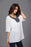 Crofta Women Girls Summer Party Casual Clothing Fashion Neck Embroidery Half-Sleeve Plus Size Autumn Loose Blouses Shirt Top White 3XL