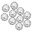 Crofta 10pcs Crystal White Faux Pearl Button 21mm Flatback Embellishment