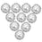 Crofta 10pcs Crystal White Faux Pearl Button 21mm Flatback Embellishment