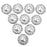 Crofta 10pcs Crystal White Faux Pearl Button 21mm Flatback Embellishment