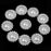 Crofta 10pcs Crystal White Faux Pearl Button 21mm Flatback Embellishment