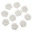 Crofta 10pcs 20mm Crystal Rhinestone Pearl Flower Embellishments Button Flatback