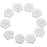 Crofta 10pcs 20mm Crystal Rhinestone Pearl Flower Embellishments Button Flatback