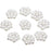 Crofta 10pcs 20mm Crystal Rhinestone Pearl Flower Embellishments Button Flatback