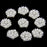 Crofta 10pcs 20mm Crystal Rhinestone Pearl Flower Embellishments Button Flatback