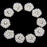 Crofta 10pcs 20mm Crystal Rhinestone Pearl Flower Embellishments Button Flatback