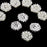 Crofta 10pcs 20mm Crystal Rhinestone Pearl Flower Embellishments Button Flatback