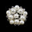 Crofta 10pcs 20mm Crystal Rhinestone Pearl Flower Embellishments Button Flatback