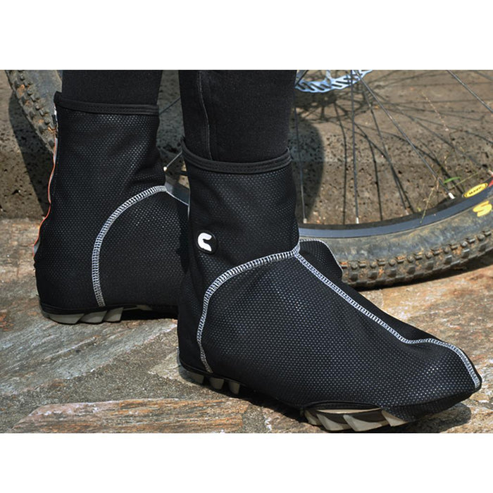 Crofta Footful Black Sport Cycling Road Mountain Bike Shoe Covers Warmers XL(45-46)