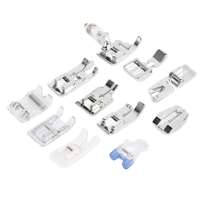 Crofta 11pcs Multifunction presser feet for Brother Singer Domestic Sewing Machine