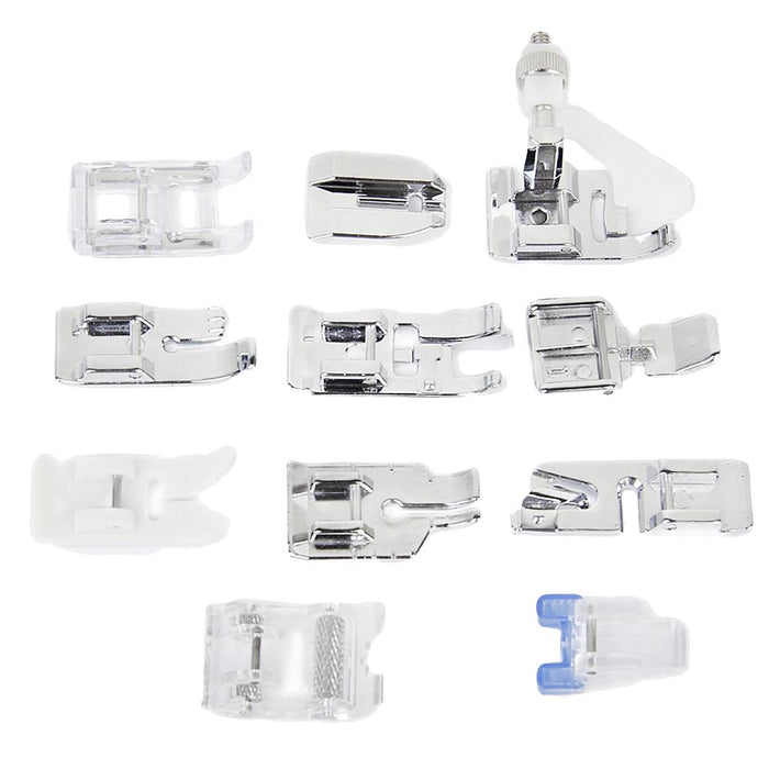 Crofta 11pcs Multifunction presser feet for Brother Singer Domestic Sewing Machine