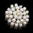 Crofta Women Girls Ladies Fashionable Crystal Faux Pearl Brooch Pin Wedding Bridal Supplies