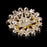 Crofta Women Girls Ladies Fashionable Crystal Faux Pearl Brooch Pin Wedding Bridal Supplies