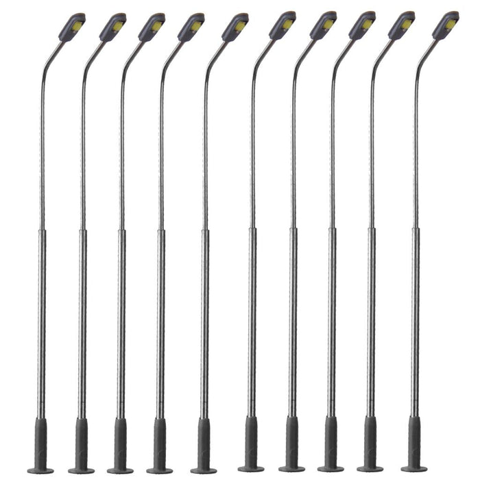 Crofta 10pcs Model Street Lamp Lights Single Head for Model Train Layout Scenery